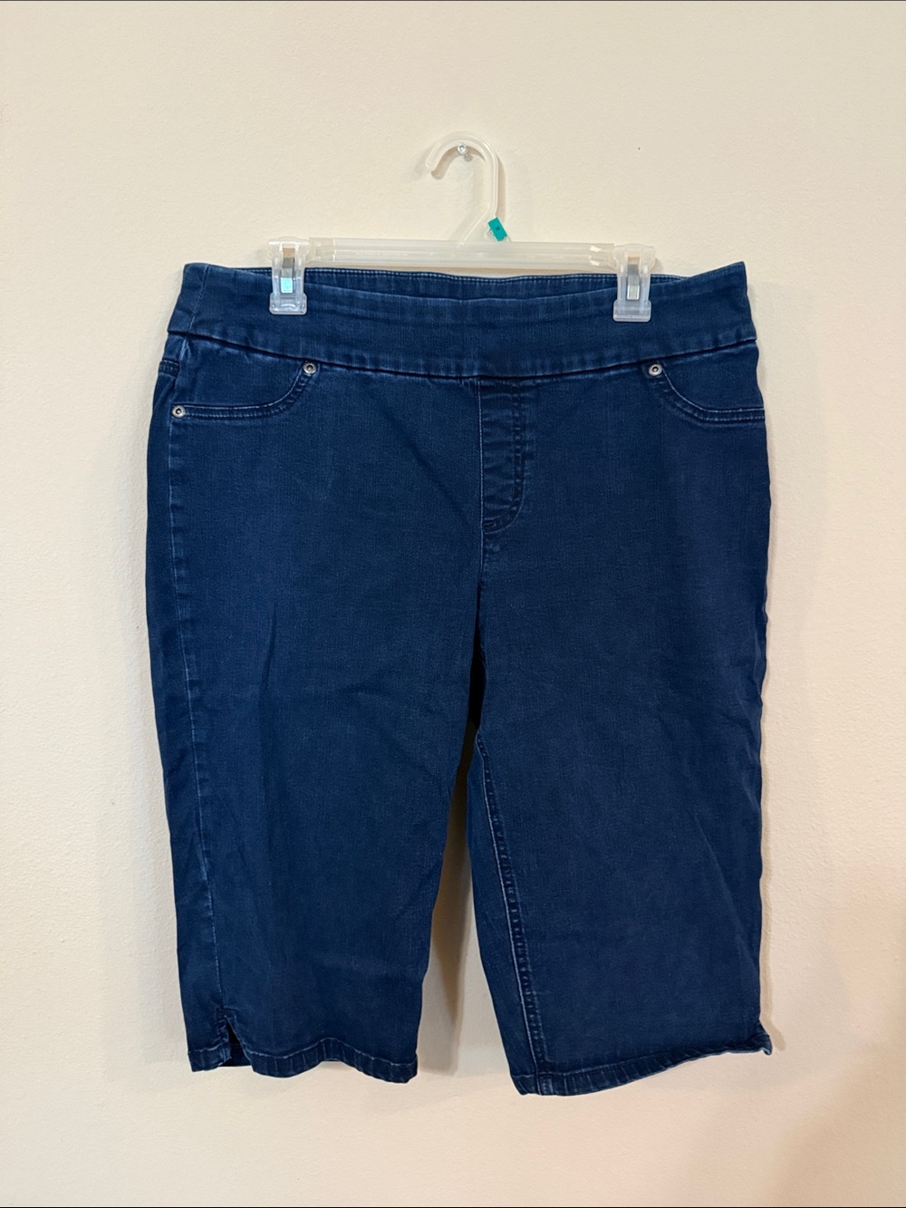 Chico's Dark Blue Pull-On Jean Shorts